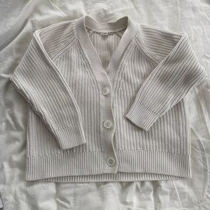 GAP heavyweight white cardigan sz L